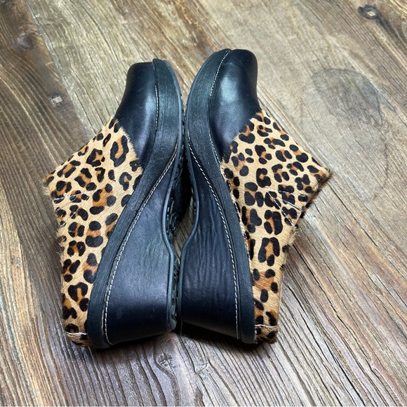 L’ Artiste by Spring Step Leopard Black Clogs Size 39 ~ 8.5 US - Picture 5 of 10